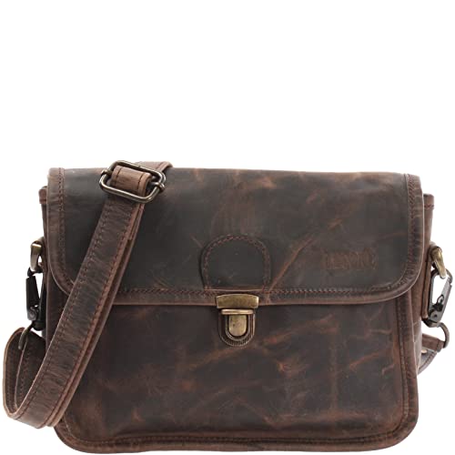 LECONI kleine Schultertasche Umhängetasche Damen Ledertasche Handtasche echtes Rindsleder 26x20x8cm schlamm LE3041-wax LECONI kleine Schultertasche Umhängetasche Damen Ledertasche Handtasche echtes Rindsleder 26x20x8cm schlamm LE3041-wax von LECONI