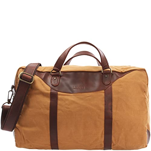 LECONI kleiner Weekender Canvas + Leder Used-Look Reisetasche Handgepäck Reise Fitnesstasche Sporttasche Damen + Herren 45x25x20cm cognac LE2009-C LECONI kleiner Weekender Canvas + Leder Used-Look Reisetasche Handgepäck Reise Fitnesstasche Sporttasche Damen + Herren 45x25x20cm cognac LE2009-C von LECONI