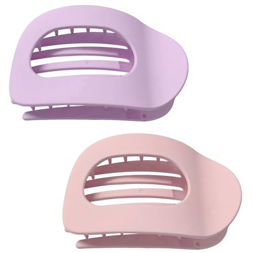 Große Haarspangen für Damen, Französische, matte, flache Haarklammern, starker Halt für dickes und dünnes Haar, 2er-Pack in 2 Farben von LECTNORE