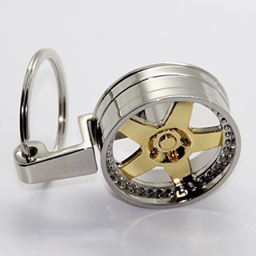 LED-Mafia Luxus Schlüsselanhänger aus Metall - Felge Goldstern - Anhänger Schlüsselring Etui Chromfelge Schlüssel LED-Mafia Luxus Schlüsselanhänger aus Metall - Felge Goldstern - Anhänger Schlüsselring Etui Chromfelge Schlüssel von LED-Mafia