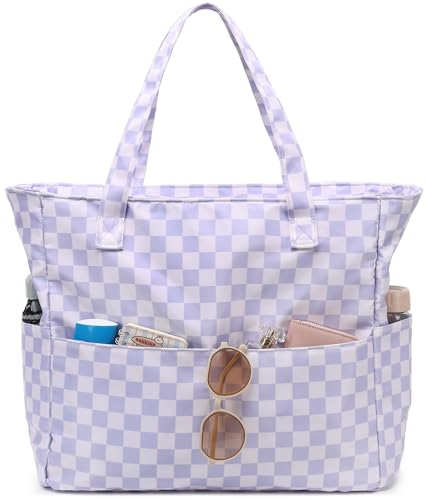 LEDAOU Große Strandtasche mit reißverschluss Damen Strandtuch Tote bag & Strandtuch Hausschuhe Wasserdicht Umhängetasche Tragetasche shopper sanddicht Pool Fitness Reisetasche familie von LEDAOU