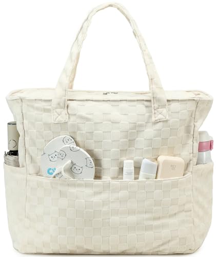 LEDAOU Große Strandtasche mit reißverschluss Damen Wasserdicht Umhängetasche Tragetasche shopper sanddicht mit Reißverschluss Pool Fitness Reisetasche familie von LEDAOU