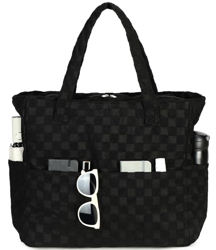 LEDAOU Große Strandtasche mit reißverschluss Damen Wasserdicht Umhängetasche Tragetasche shopper sanddicht mit Reißverschluss Pool Fitness Reisetasche familie von LEDAOU