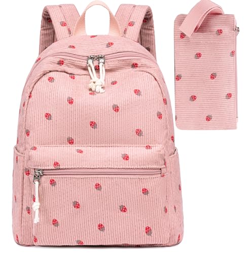 LEDAOU klein Rucksack für Damen Mini-Rucksack Geldbeutel für Mädchen Teenager Kinder Schule Reisen Schultertasche 2-teiliges Damen-Rucksäcke-Set von LEDAOU