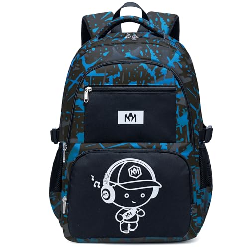 LEDAOU Schulrucksack Jungen Teenager Mädchen Schultaschen Kinder Rucksäcke Wasserdicht Leichtgewicht Schulranzen Groß für Schule Geschenke von LEDAOU