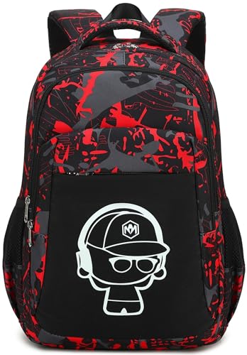 LEDAOU Schulrucksack Jungen Teenager Mädchen Schultaschen Kinder Rucksäcke Wasserdicht Leichtgewicht Schulranzen Groß für Schule Geschenke von LEDAOU