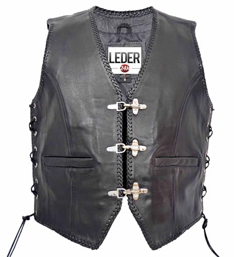 LEDER24H Leder Kutte Lederweste Motorrad Club Weste Herren Bikerweste - 1050 - SP (5XL) (5XL) von Leder24h lederwaren rund um die Uhr