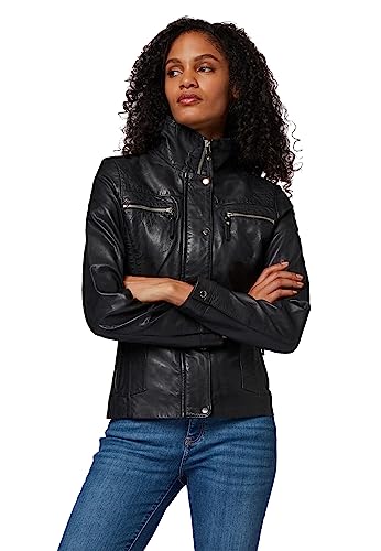 LEDERJACKE Maja - Damen Echt Biker (2XL) von LEDERJACKE