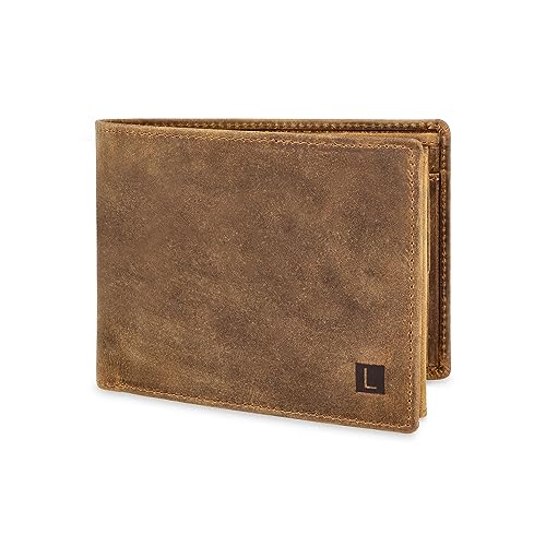 LEDEROW Geldbörse Herren Leder Hunter Braun - Querformat Geldbeutel inkl. Geschenkbox - Männer Portemonnaie RFID Schutz mit Münzfach - Portmonee Wallet Brieftasche Mann groß (Hunter Braun) LEDEROW Geldbörse Herren Leder Hunter Braun - Querformat Geldbeutel inkl. Geschenkbox - Männer Portemonnaie RFID Schutz mit Münzfach - Portmonee Wallet Brieftasche Mann groß (Hunter Braun) von LEDEROW