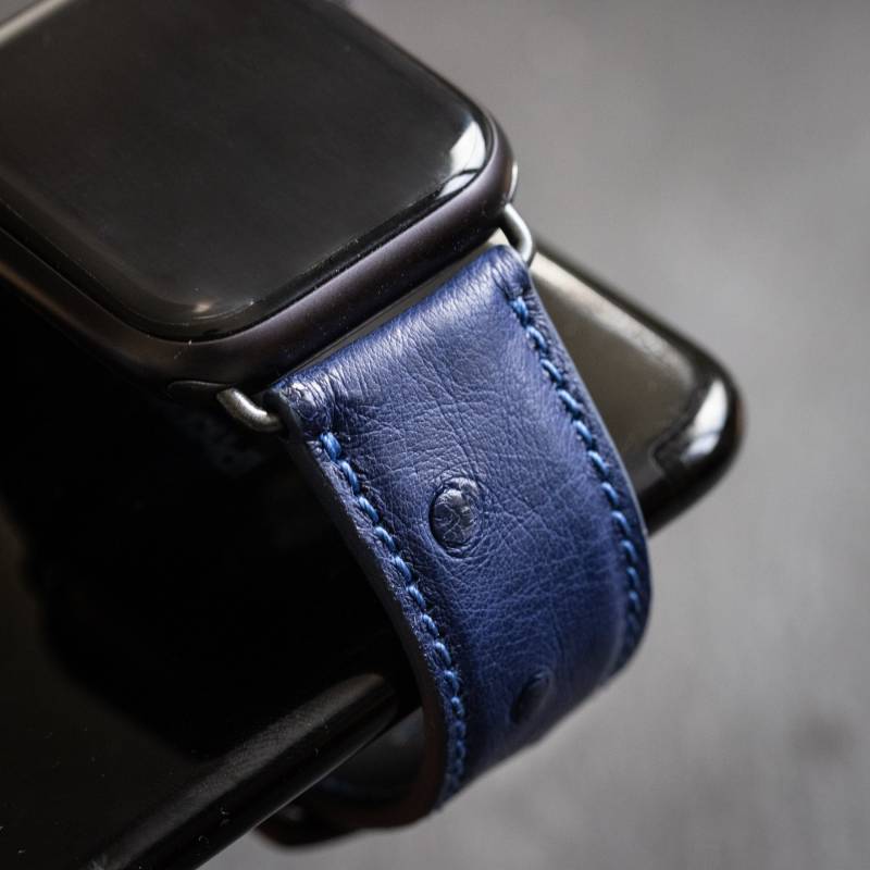 Echt Straußenleder Apple Watch Armband Made in Germany von LEDERTIQUE