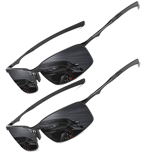 Polarisierte Pilotenbrille Sonnenbrille Herren Damen Freien Leichtgewicht Metallrahmen Angeln Golf Fahren Stilvoll Retro Flieger brille Cat 3 CE von LEDING&BEST