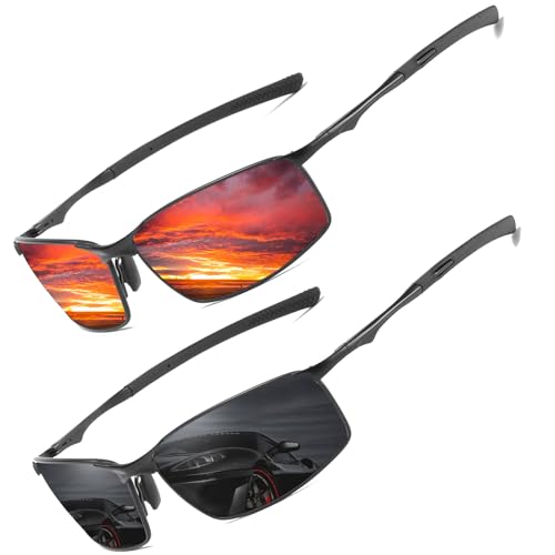 Polarisierte Pilotenbrille Sonnenbrille Herren Damen Freien Leichtgewicht Metallrahmen Angeln Golf Fahren Stilvoll Retro Flieger brille Cat 3 CE von LEDING&BEST