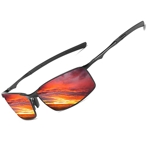 Polarisierte Pilotenbrille Sonnenbrille Herren Damen Freien Leichtgewicht Metallrahmen Angeln Golf Fahren Stilvoll Retro Flieger brille Cat 3 CE von LEDING&BEST