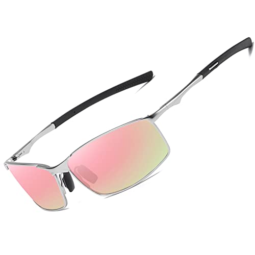 Polarisierte Pilotenbrille Sonnenbrille Herren Damen Freien Leichtgewicht Metallrahmen Angeln Golf Fahren Stilvoll Retro Flieger brille Cat 3 CE von LEDING&BEST