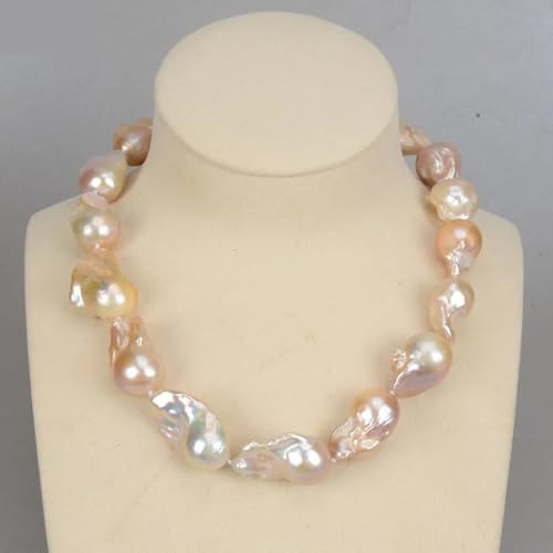 LEDVXFSVY Baroque Pearl Choker Necklace Gold Plated Clasp Classic For Women LEDVXFSVY Baroque Pearl Choker Necklace Gold Plated Clasp Classic For Women von LEDVXFSVY
