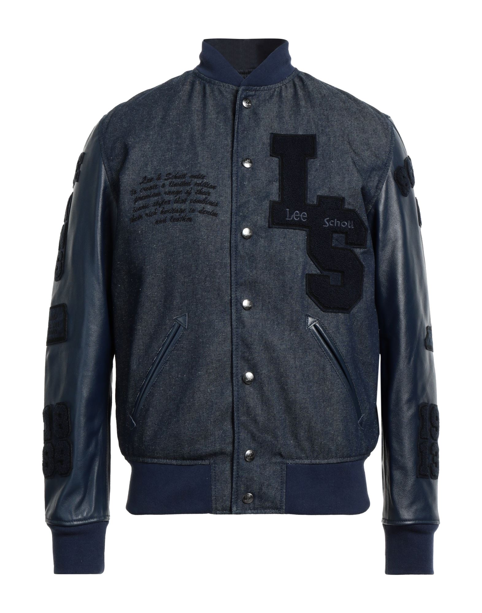 LEE x SCHOTT N.Y.C. Jeansjacke/-mantel Herren Blau von LEE x SCHOTT N.Y.C.
