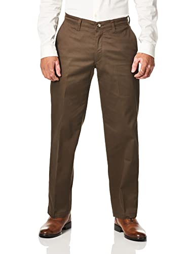 LEE Herren Total Freedom Stretch Relaxed Fit Flat Front Pant Unterhose, walnuss, 40W / 29L von Lee