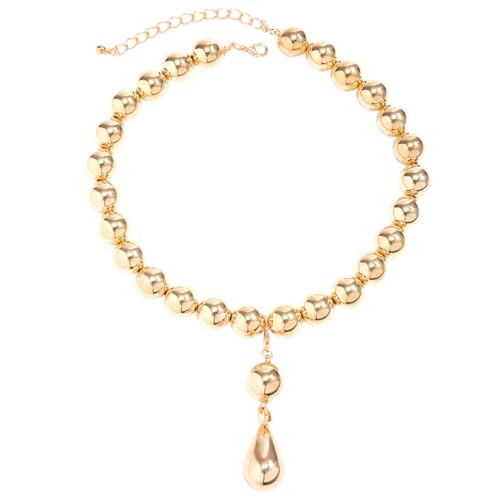 LEEINTO Halskette, verstellbare Wassertropfen-Perlen-Halskette, eleganter Halsschmuck, Ccb-Material, Anhänger-Halskette, geeignet für verschiedene Anlässe von LEEINTO
