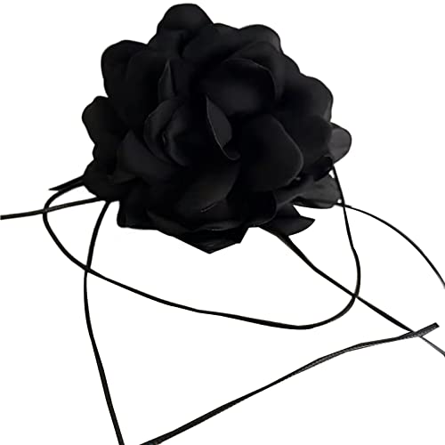 LEEINTO Halskette für Damen, Blumenkragen, Halsband aus Stoff, Blumenhalsketten, künstliche Blumenhalsreifen, Stoffmaterial, Stoff, Zubehör für Frauen von LEEINTO