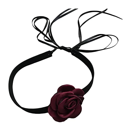 LEEINTO Halskette mit Böhmen-Blumen-Halskette, Kamelien-Schlüsselbeinkette, zarte Blumen-Charm-Halskette, Schmuck, Geschenk für Frauen von LEEINTO