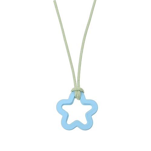 LEEINTO Stern-Halskette, süße coole Acryl-bunte Blumen-Anhänger-Halskette für Frauen und Mädchen, niedliche Halskette, Geschenke, Modeschmuck, Party von LEEINTO