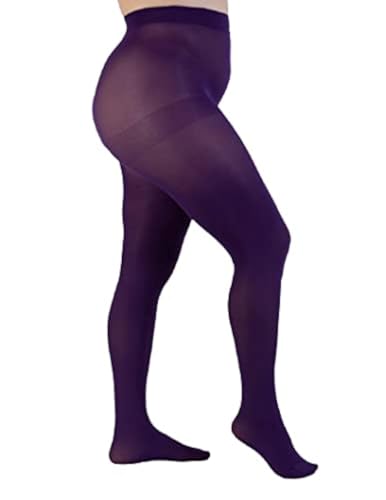 LEELA LAB Strumpfhose Damen Semi-matt mit Recycelten Garnen 90 Denier, Bequem und Langlebig - Made in Italy (Purple, 4) von LEELA LAB