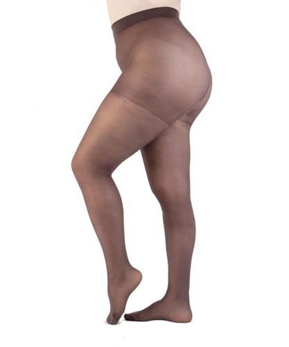 LEELA LAB Strumpfhose Damen Sheer Große Größen 30 Denier, Bequem und Langlebig - Made in Italy (Cappuccino, 6) von LEELA LAB