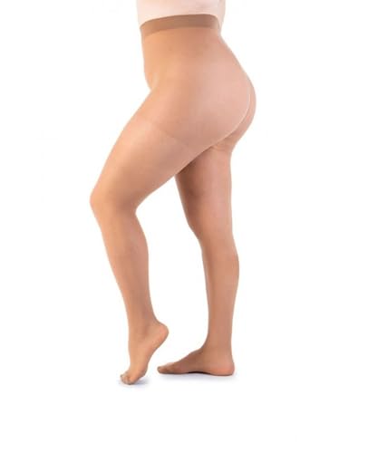 LEELA LAB Strumpfhose Damen Sheer Große Größen 30 Denier, Bequem und Langlebig - Made in Italy (Sand, 5) von LEELA LAB
