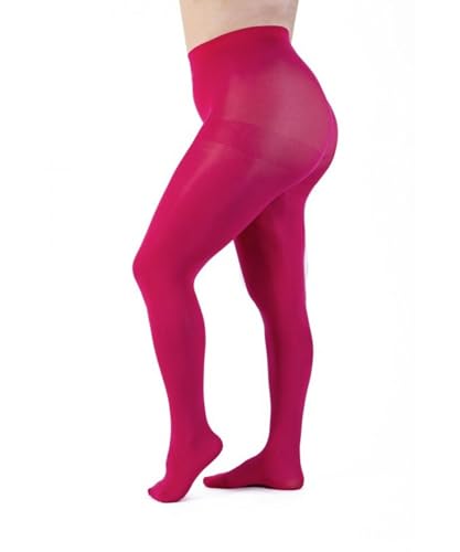 LEELA LAB Strumpfhose Damen Sheer Große Größen 90 Denier, Bequem und Langlebig - Made in Italy (Amaranth, 8) von LEELA LAB