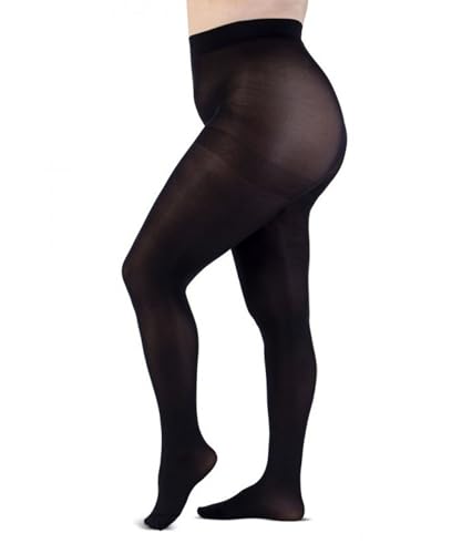 LEELA LAB Strumpfhose Damen Sheer Große Größen 90 Denier, Bequem und Langlebig - Made in Italy (Black, 8) von LEELA LAB