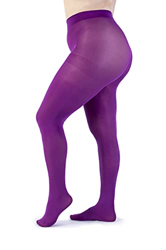 LEELA LAB Strumpfhose Damen Sheer Große Größen 90 Denier, Bequem und Langlebig - Made in Italy (Indigo, 5) von LEELA LAB