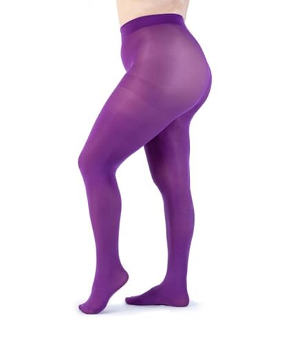 LEELA LAB Strumpfhose Damen Sheer Große Größen 90 Denier, Bequem und Langlebig - Made in Italy (Indigo, 8) von LEELA LAB