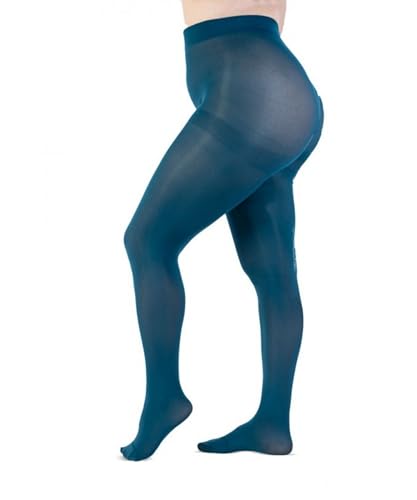 LEELA LAB Strumpfhose Damen Sheer Große Größen 90 Denier, Bequem und Langlebig - Made in Italy (Petrol, 6) von LEELA LAB