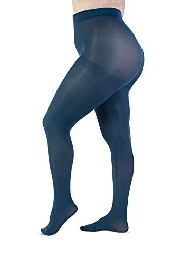 LEELA LAB Strumpfhose Damen Sheer Große Größen 90 Denier, Bequem und Langlebig - Made in Italy (Petrol, 9) von LEELA LAB