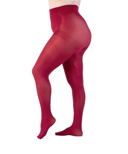 LEELA LAB Strumpfhose Damen Sheer Große Größen 90 Denier, Bequem und Langlebig - Made in Italy (Scarlet, 9) von LEELA LAB