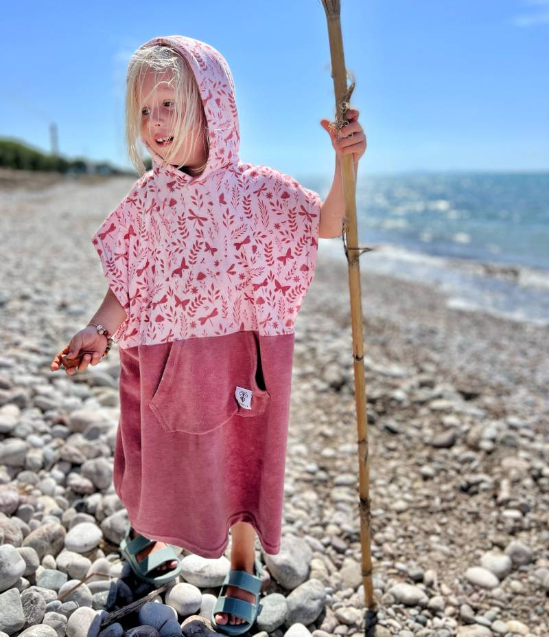 Kinderponcho Surfponcho Poncho Surf Frottee Handtuch Hoodie Surfcape Cape Bademantel Badeponcho von LEELIshop