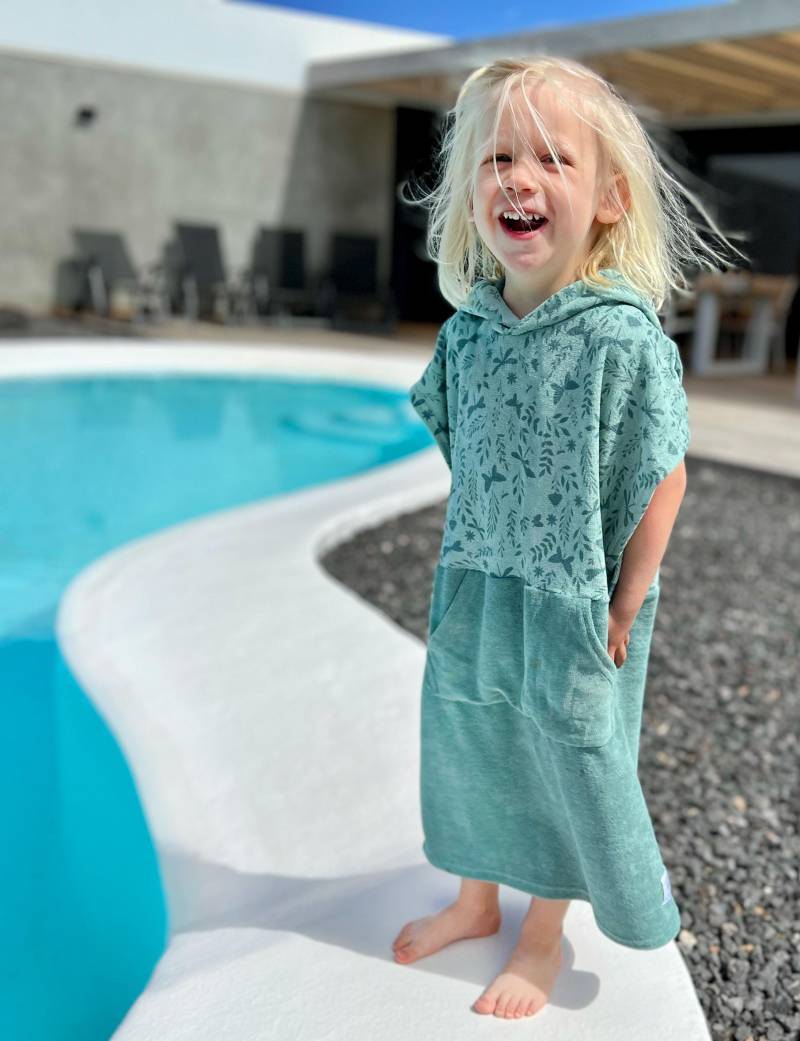 Kinderponcho Surfponcho Poncho Surf Frottee Handtuch Hoodie Surfcape Cape Bademantel Badeponcho von LEELIshop