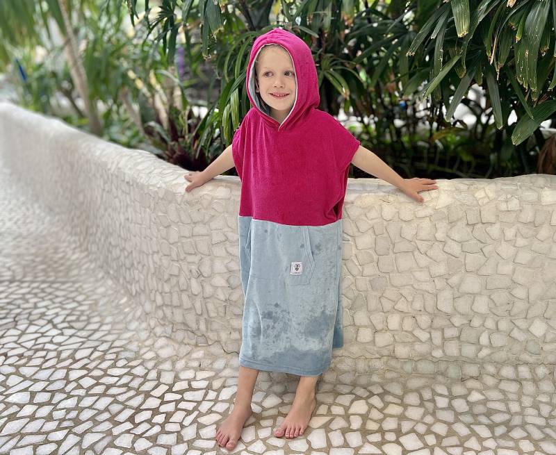 Kinderponcho Surfponcho Poncho Surf Frottee Handtuch Hoodie Surfcape Cape Bademantel Badeponcho von LEELIshop