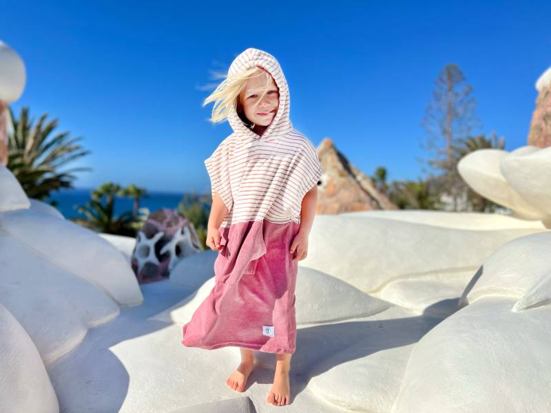 Kinderponcho Surfponcho Poncho Surf Frottee Handtuch Hoodie Surfcape Cape Bademantel Badeponcho von LEELIshop