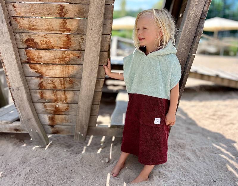 Kinderponcho Surfponcho Poncho Surf Frottee Handtuch Hoodie Surfcape Cape Bademantel Badeponcho von LEELIshop