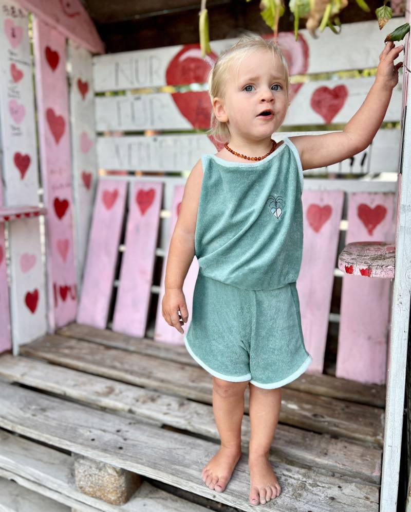 Leeli Kinder Jumper Jumpsuit Frottee Badeponcho von LEELIshop