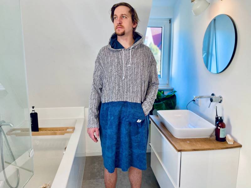 Surfponcho Poncho Surf Frottee Badeponcho Handtuch Hoodie Mit Ärmel von LEELIshop