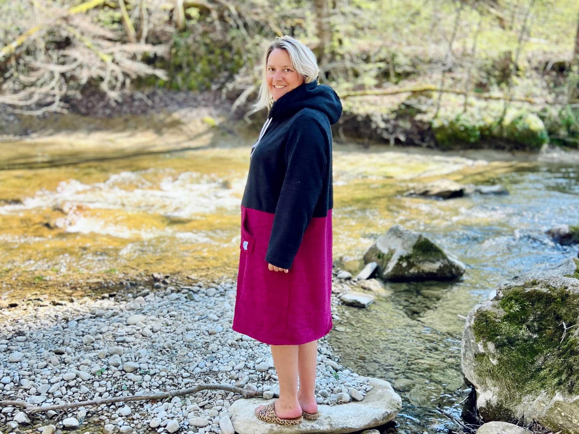 Surfponcho Poncho Surf Frottee Handtuch Hoodie Mit Ärmel Badeponcho von LEELIshop