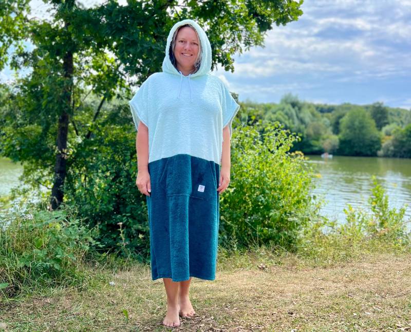 Surfponcho Poncho Surf Frottee Handtuch Hoodie Surfcape Cape Badeponcho Bademantel von LEELIshop