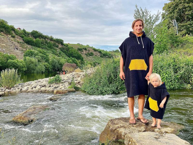 Surfponcho Poncho Surf Frottee Handtuch Hoodie Surfcape Cape Badeponcho von LEELIshop