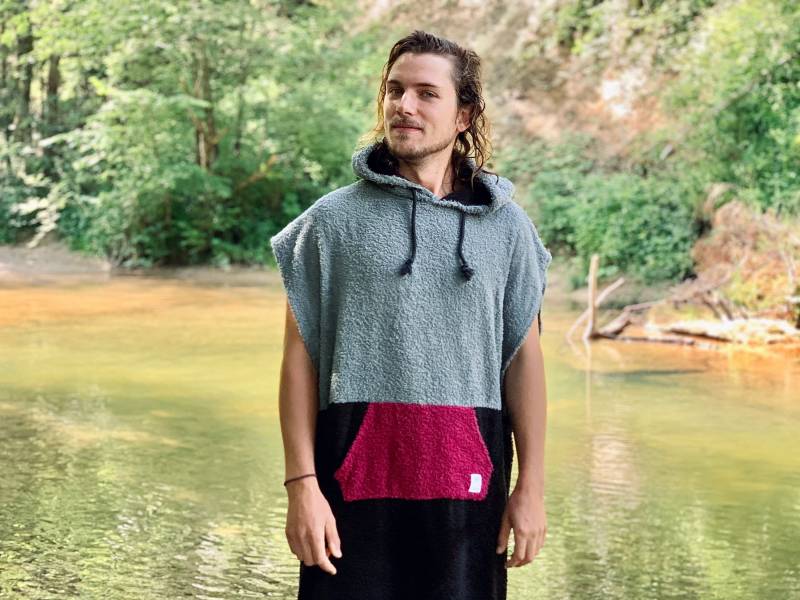 Surfponcho Poncho Surf Frottee Handtuch Hoodie Surfcape Cape Badeponcho von LEELIshop