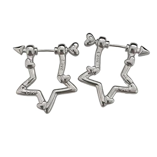 1 Paar Modeschsten Ohrringe Star Ohrstifte Fashion Accessoire Star Form Ohrschmuck Schmucklegierung Textur Für Jeden Anlass von LEELOU