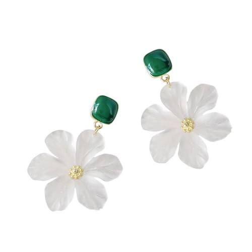 Blumenstropfen Ohrring Mode Blüten Dangle Ohrringe Handgefertigtes Acryl Blumenohr Ohr Drop Dekoration Für Modeliebhaber von LEELOU