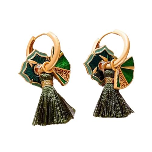 LEELOU Eleganter Blumenlüfter Drop Ohrringe Quasten Ohrring Mode Ohr Accessoire Multifauntal Ohrringe Geeignet Für Jeden Anlass Geeignet von LEELOU
