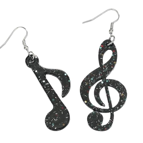 Kreatives Acryl Musiknotiz Dangle Ohrringe Trendy Ohrschstene Modische Statement Accessoires Für Trendsetters von LEELOU
